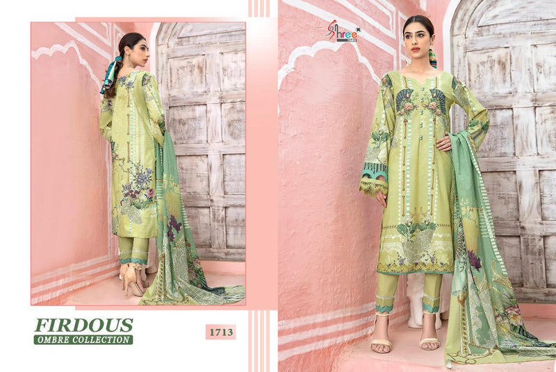 Shree Fab Firdous Ombre Collection Cotton Print With Embroidery Work Pakistani Salwar Kameez