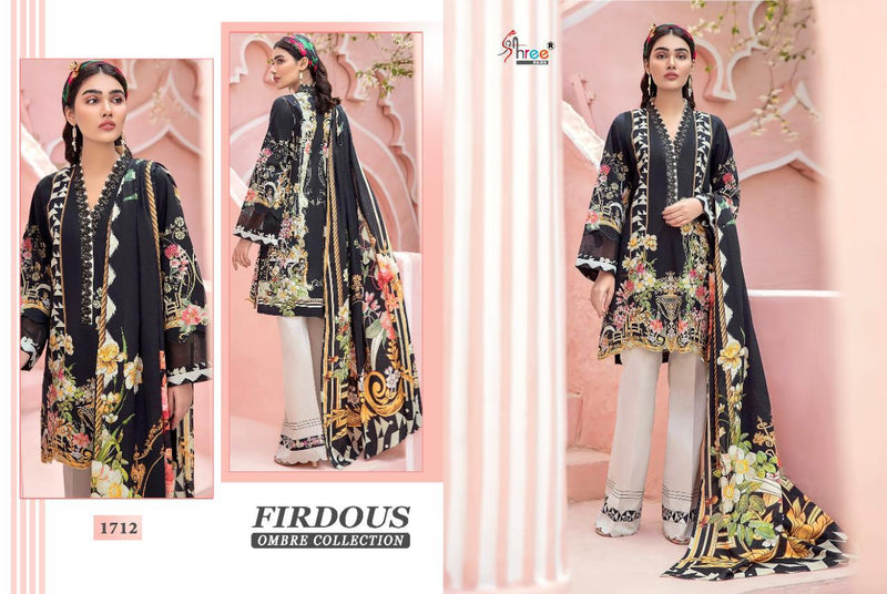 Shree Fab Firdous Ombre Collection Cotton Print With Embroidery Work Pakistani Salwar Kameez