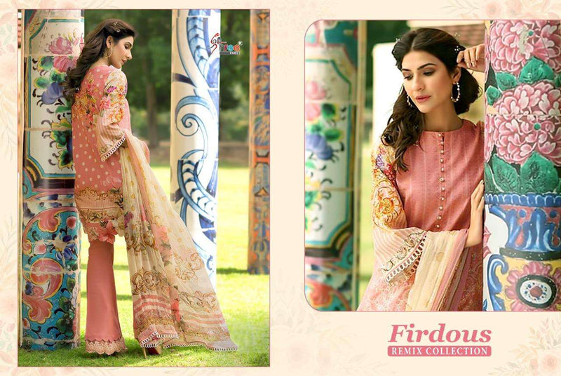 Shree Fab Firdous Remix Pure Cotton Print Exclusive Embroidery Work Pakistani Salwar Suits