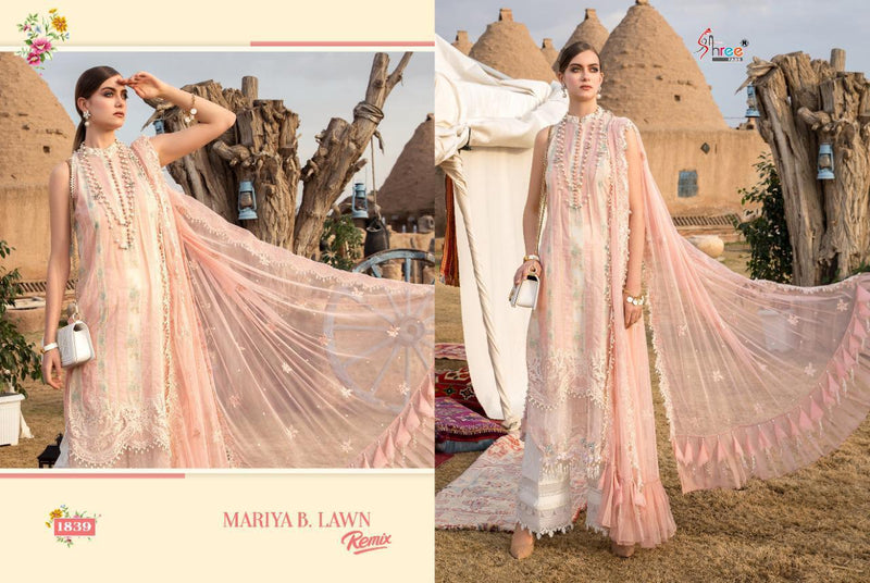 Shree Fab Launch Mariya B Lawn Remix Lawn Cotton Printed With Fancy Embroidery Work Exclusive Party Wear Salwar Kameez