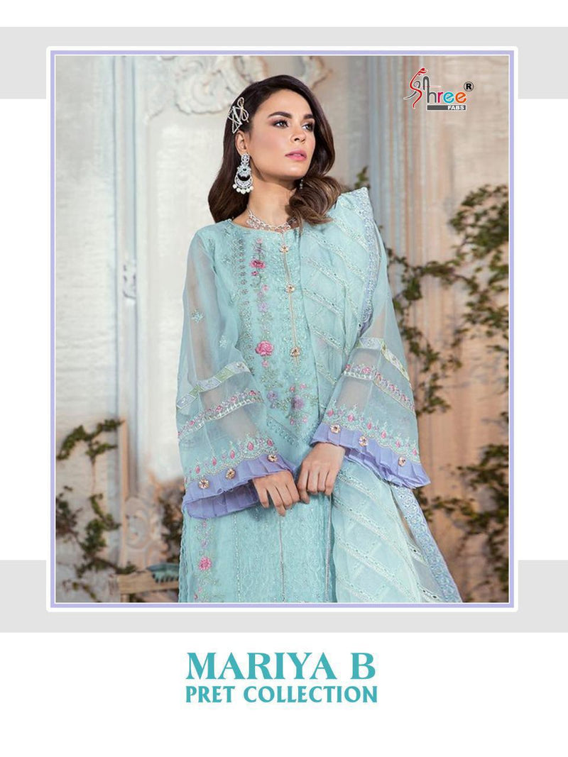 Shree Fab Mariya B Pret Collection Butterfly Net Designer Pakistani Suit Collection