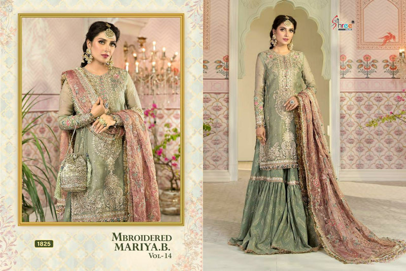 Shree Fab Mbroidered Vol 14 Hit Design 1825 Heavy Net With Exclusive Embroidery Work Wedding Wear Salwar Kameez