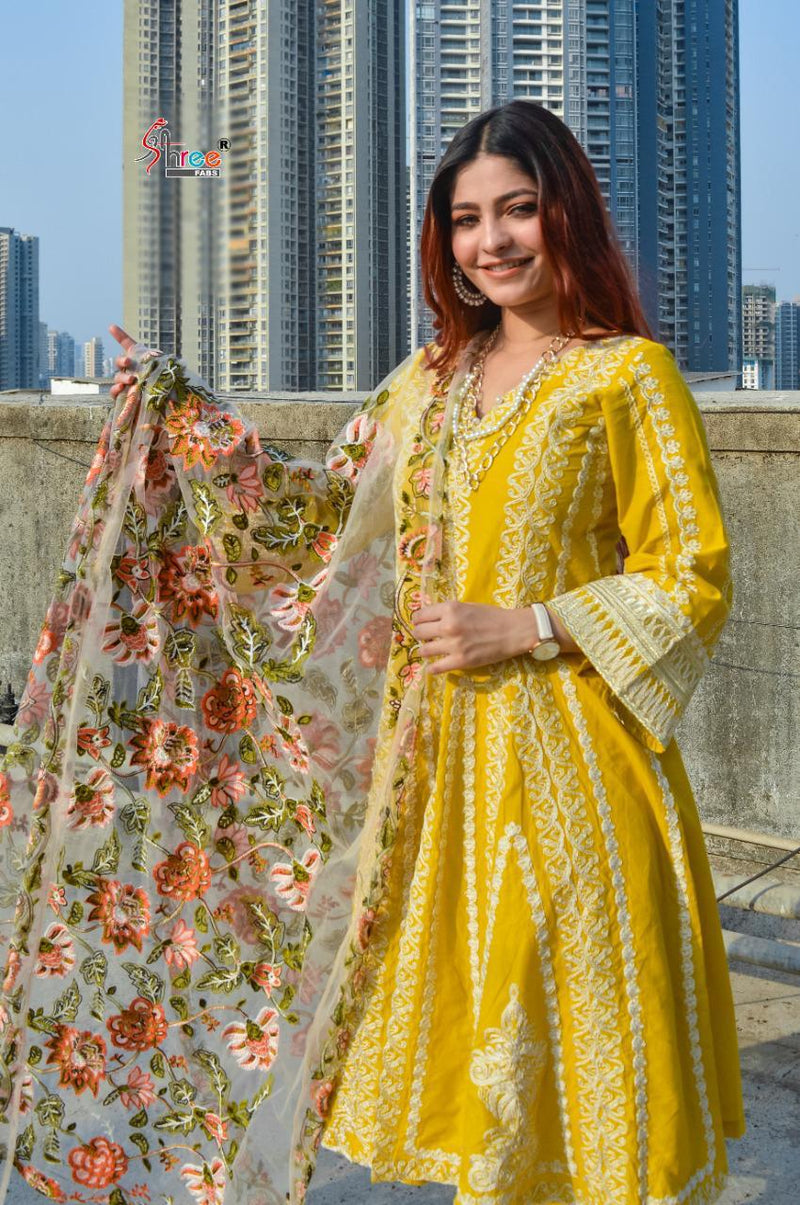 Shree Fab Presents S 329 Cambric Cotton Exclusive Party Wear Stylish Single Collection Salwar Kameez With Dupatta
