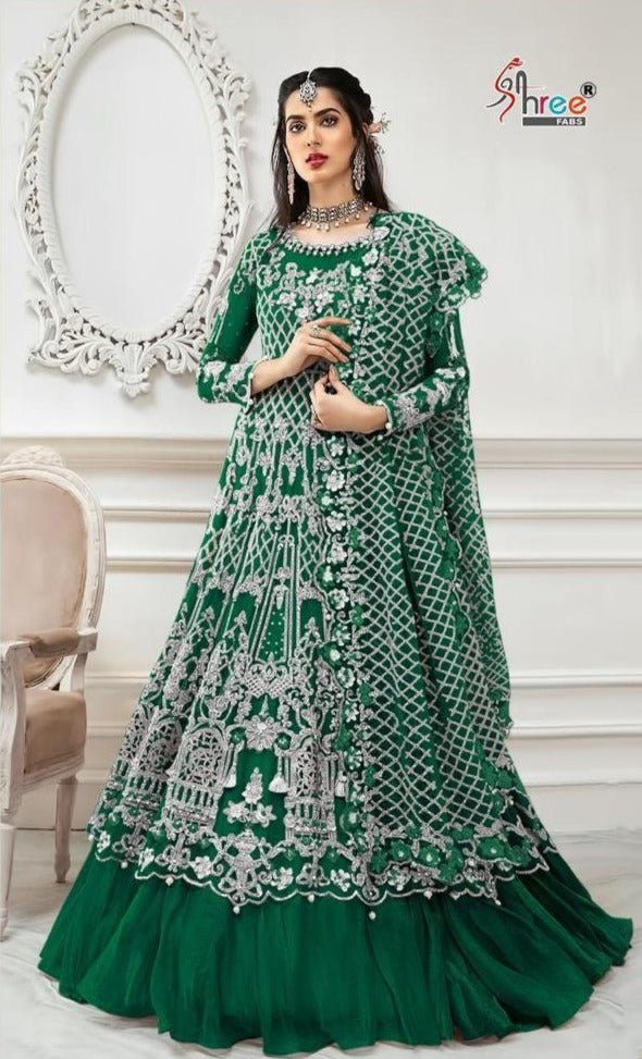Shree Fab S 108 H Butterfly Net With Heavy Embroidery Work Wedding Wear Gorgeous Salwar Kameez