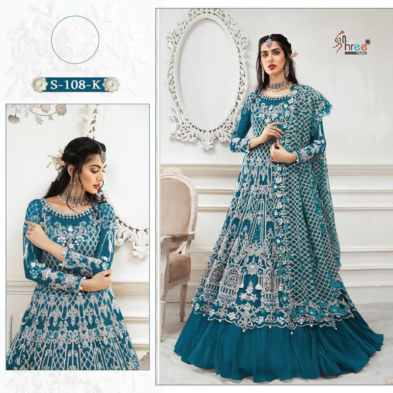 Shree Fab S 108 K Butterfly Net With Heavy Embroidery Work Fancy Wedding Wear Salwar kameez
