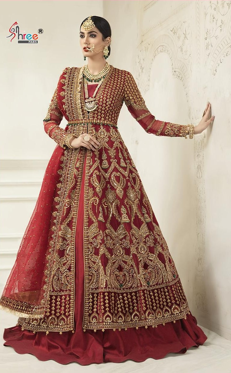 Shree Fab S 140 Georgette Heavy Embroidery Work Designer Wedding Wear Exclusive  Fancy Salwar Kameez