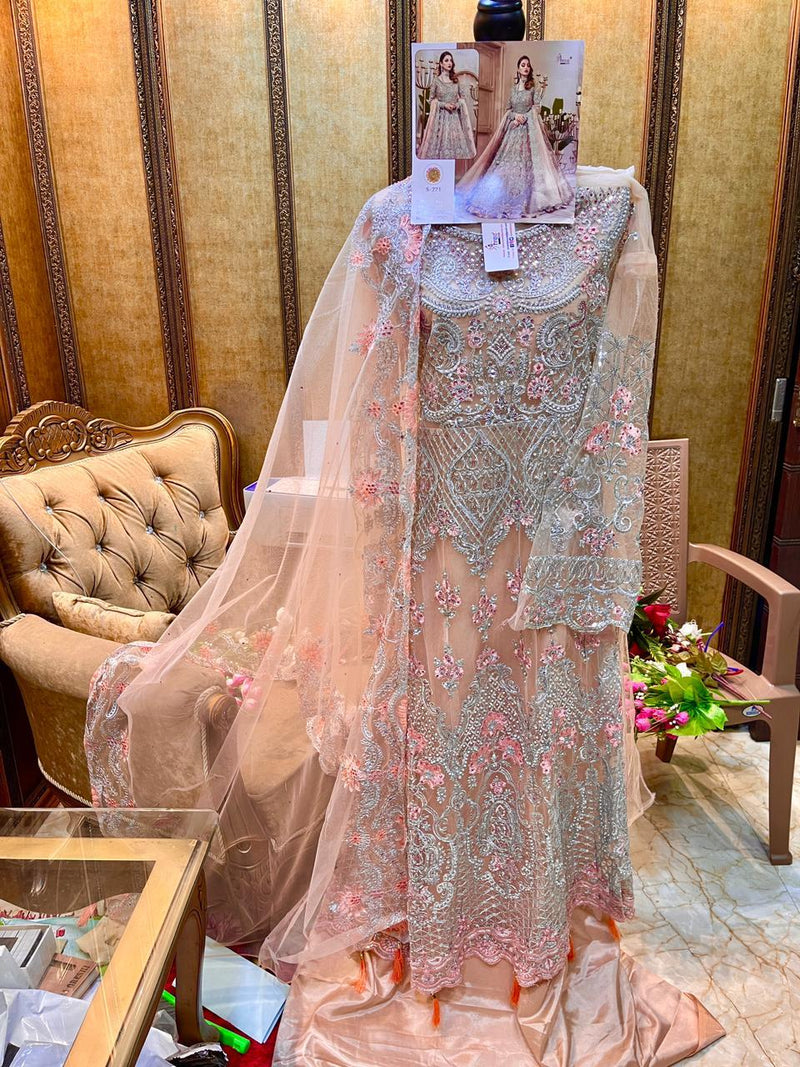 Shree Fab S 271 Net Designer Partywear Bridal Wear Salwar Kameez