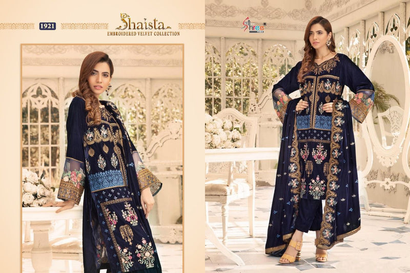 Shree Fab Saista embroidered Velvet Collection Pashmina Salwar Suit