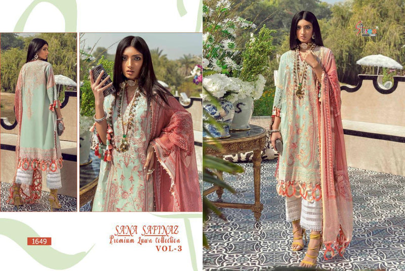 Shree Fab Sana Safinaz Premium Lawn Collection Vol 3 Pure Lawn Embroidery Work Pakistani Salwar Kameez
