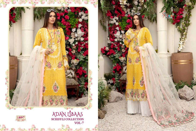Shree Fabs Adan Libaas Schiffli Collection Vol 7 Pure Lawn Cotton Pakistani Suit