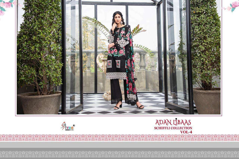 Shree Fabs Adan Libaas Schiffli Vol 4 Pure Cotton With Exclusive Embroidery Work Designer Fancy Salwar kameez