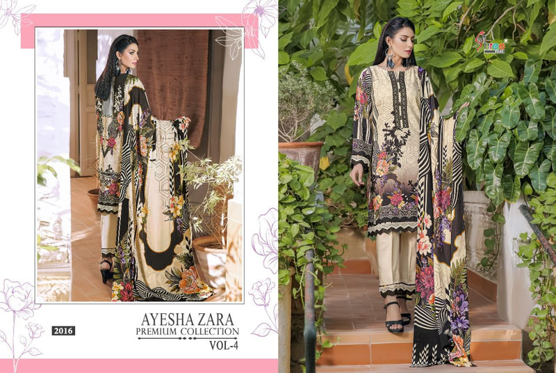 Shree Fabs Ayesha Zara Premium Collection Vol 4 Pure Cotton Embroidery Work Salwar Kameez