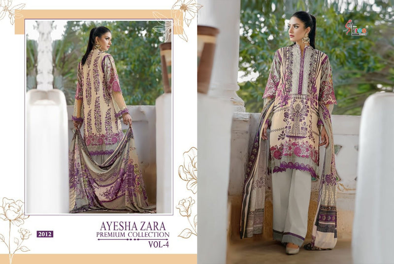 Shree Fabs Ayesha Zara Premium Collection Vol 4 Pure Cotton Embroidery Work Salwar Kameez