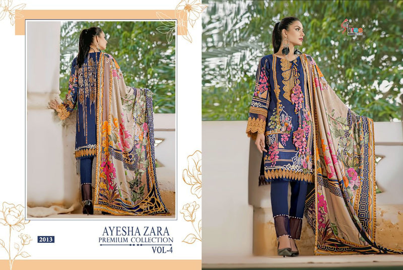 Shree Fabs Ayesha Zara Premium Collection Vol 4 Pure Cotton Embroidery Work Salwar Kameez