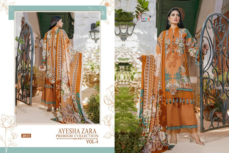 Shree Fabs Ayesha Zara Premium Collection Vol 4 Pure Cotton Embroidery Work Salwar Kameez