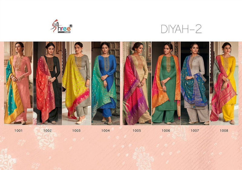 Shree Fabs Diyah Vol 2 Tussar Silk Butti Embroidery Work Salwar Kameez