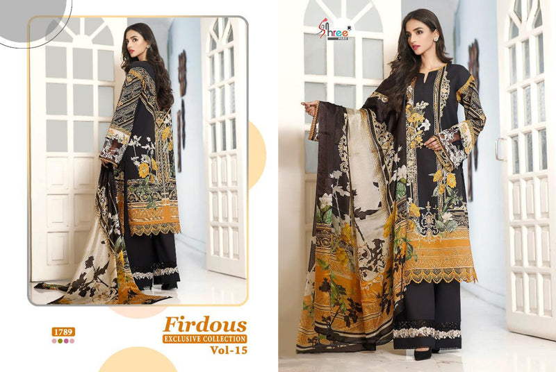 Shree Fabs Firdous Exclusive Collection Vol 15 Pure Lawn With Heavy Embroidery Patch Pakistani Style Salwar Kameez