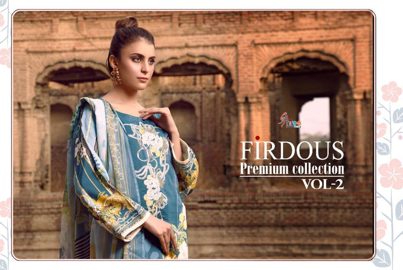 Shree Fabs Firdous Premium Collection Vol 2 Jam Cotton Embroidered Pakistani Suit