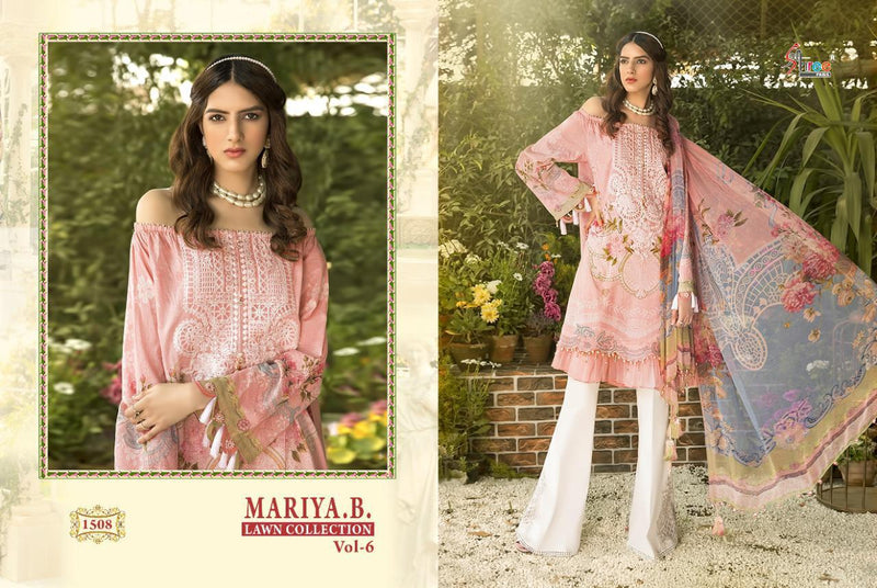 Shree Fabs Mariya B Lawn Collection Vol 6 Jam Cotton Print Work Pakistani Salwar Kameez