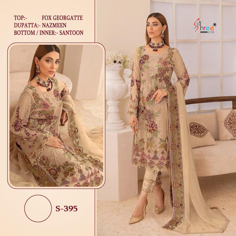 Shree Fabs S 395 Fox Georgette Heavy Embroidered Work Pakistani Suit