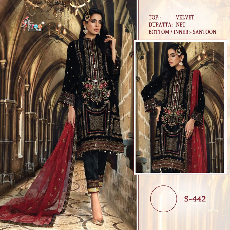 Shree Fabs S 442 Pure Velvet Designer Pakistani Salwar Kameez