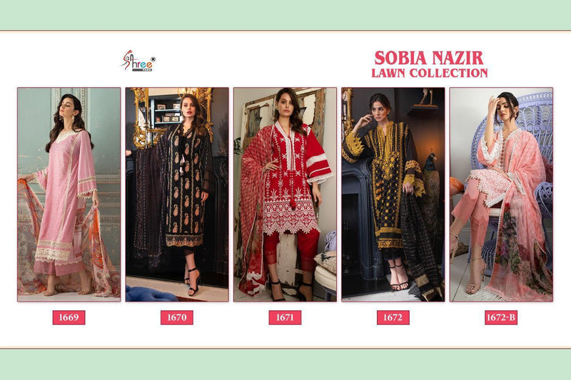Shree Fabs Sobia Nazir Lawn Collection Heavy Embroidery Work Pakistani Salwar Kameez