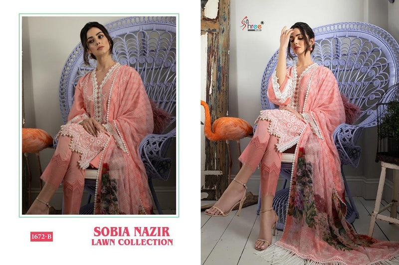 Shree Fabs Sobia Nazir Lawn Collection Heavy Embroidery Work Pakistani Salwar Kameez