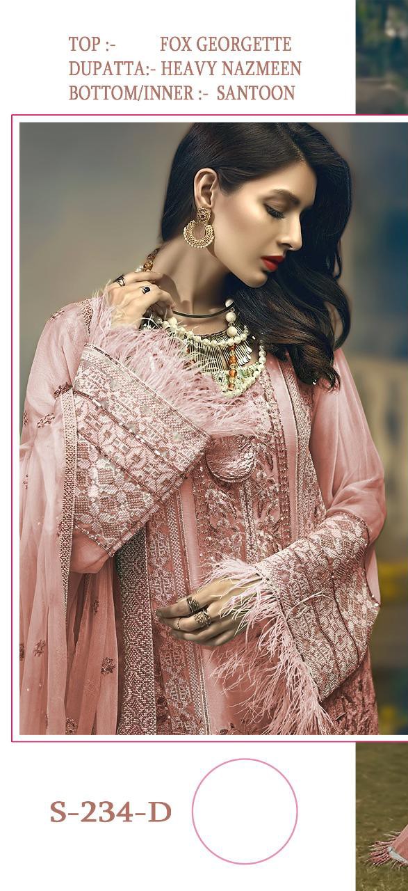 Shree Feb D No S 234 D Georgette Fancy Look Salwar Suits