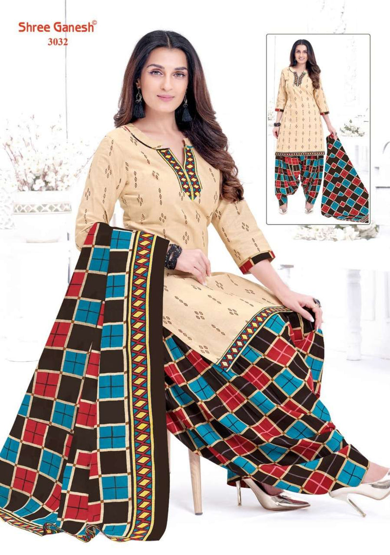 Shree Ganesh Hanshika Vol 10 Pure Cotton Readymade Patiyala Suit