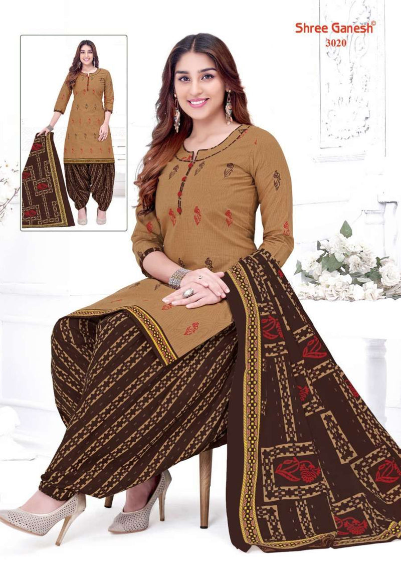 Shree Ganesh Hanshika Vol 10 Pure Cotton Readymade Patiyala Suit