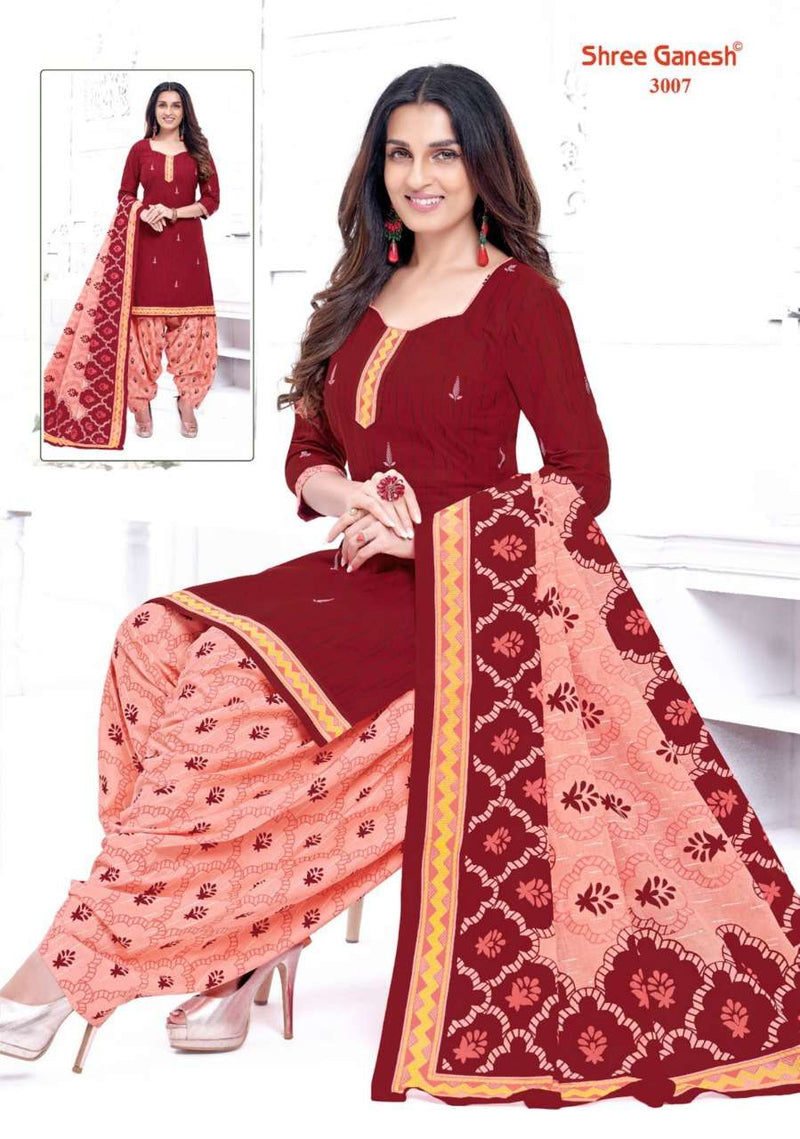 Shree Ganesh Hanshika Vol 10 Pure Cotton Readymade Patiyala Suit