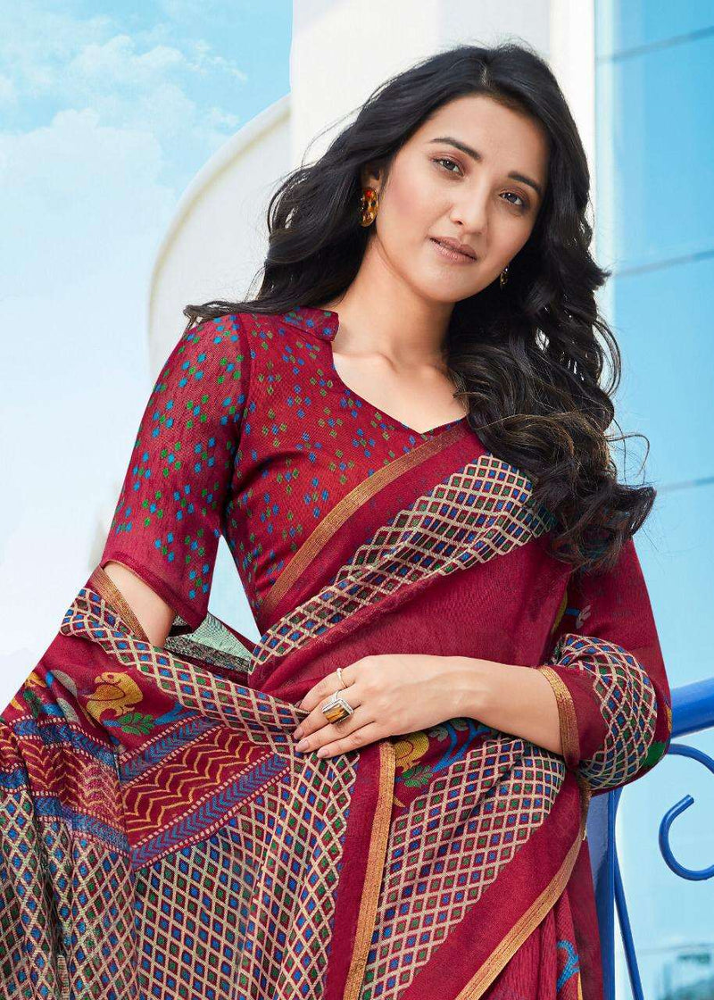 Shreyans Fashion Fedar Wing Linen Fancy Designer Saree