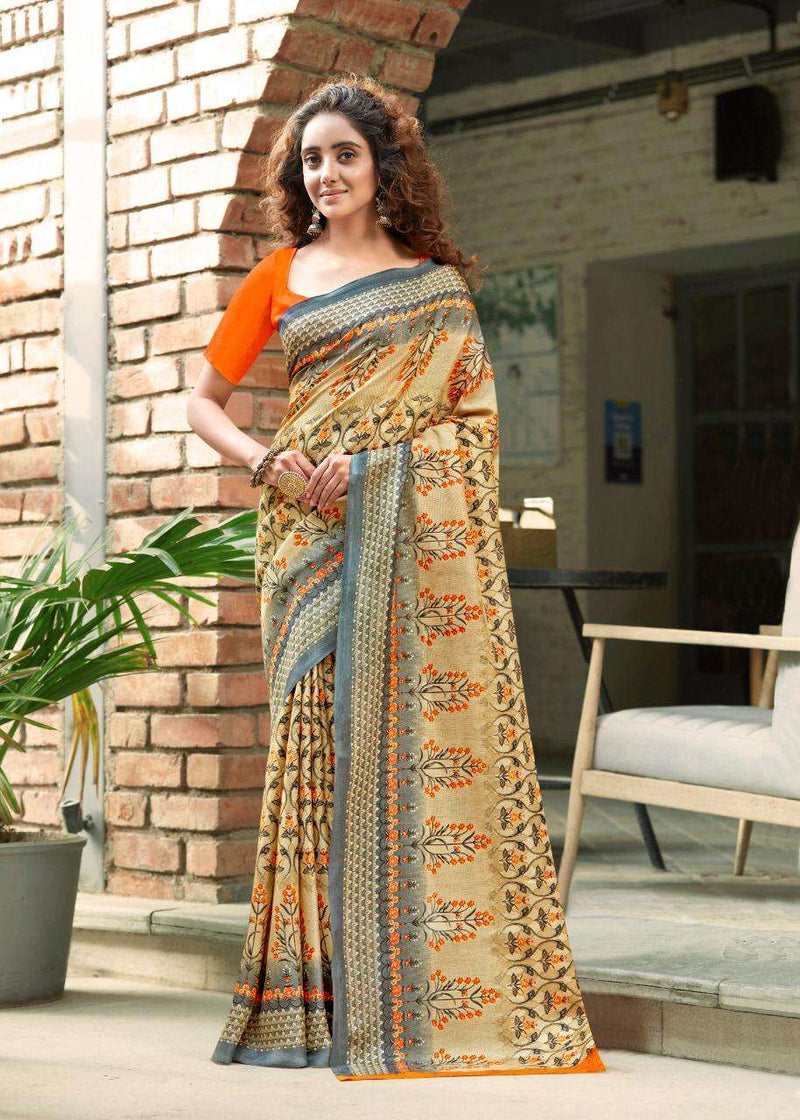 Shreyans Fashion Pongal Boutiqe Part 2 Linen Jute Printed South Test Saree