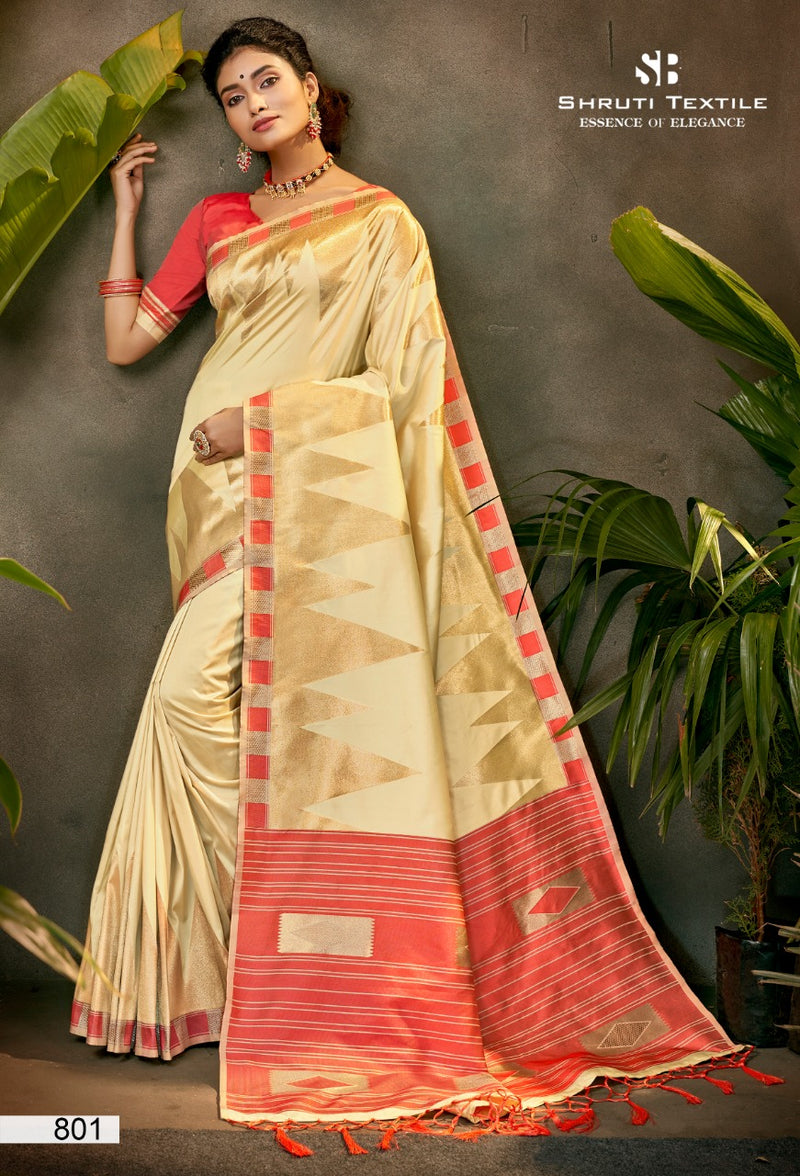 Shruti Textile Series 800 Silk Exclusive Fancy Kanjivaram Type Designer Party Wear Sarees