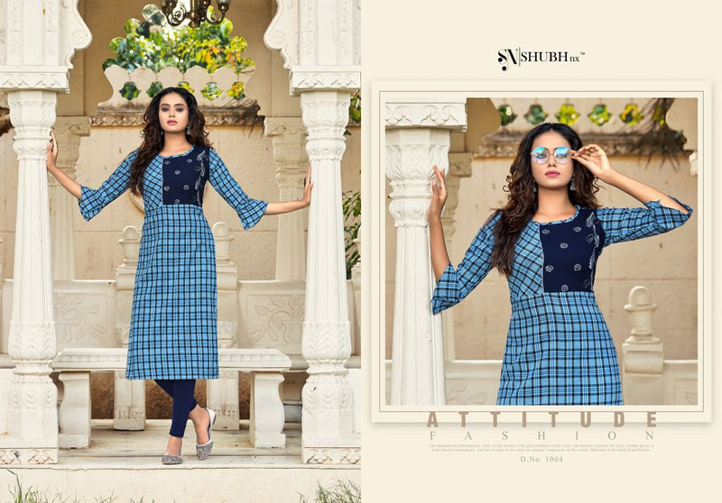 Shubh  Nx Kulfi Vol 1 Viscose Handloom Strip Readymade Kurti