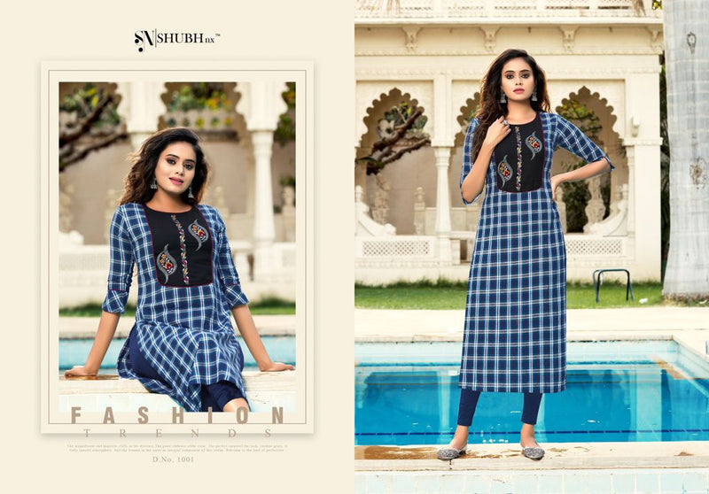 Shubh  Nx Kulfi Vol 1 Viscose Handloom Strip Readymade Kurti