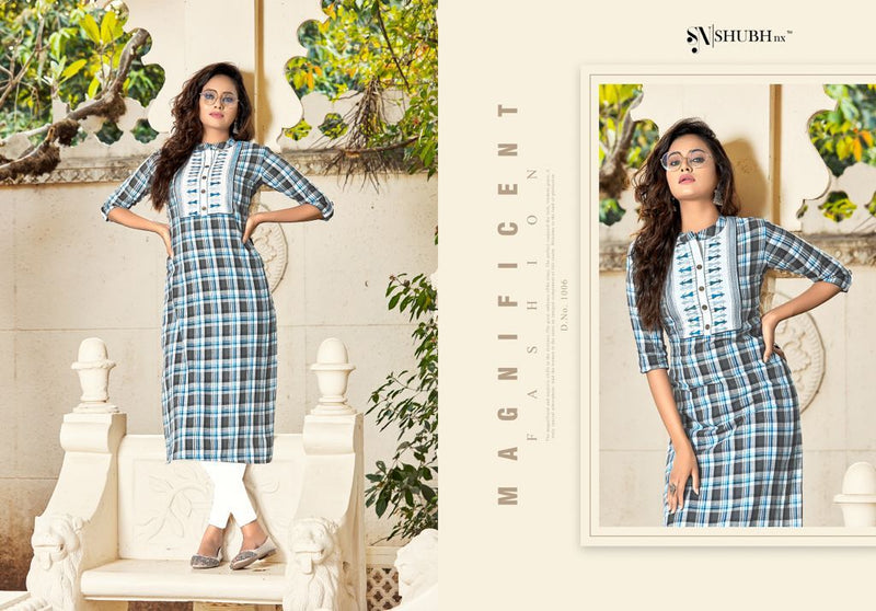 Shubh  Nx Kulfi Vol 1 Viscose Handloom Strip Readymade Kurti