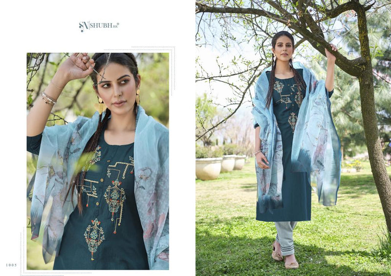 Shubh Nx Launch Kelly Chinon With Hand And Embroidery Work Party Wear Exclusive Salwar Kameez