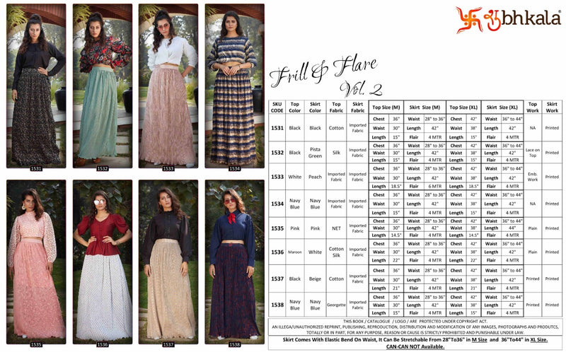 Shubhakala Frill And Flare Vol 2 Designer Croptops Collection