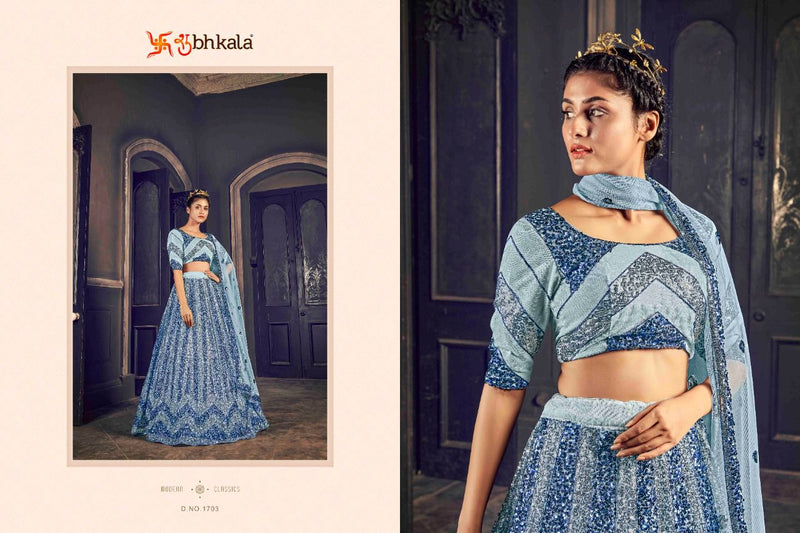 Shubhkala Brides Vol 1 Net With Sequence Embroidery Work Lehnga