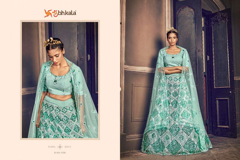 Shubhkala Launch By  Brides Vol 1 Net With Heavy Work Designer Fancy Wedding Wear Lehenga