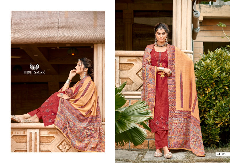 Siddhi Sagar Qatrah Pashmina Print With Fancy Placement Salwar Suit