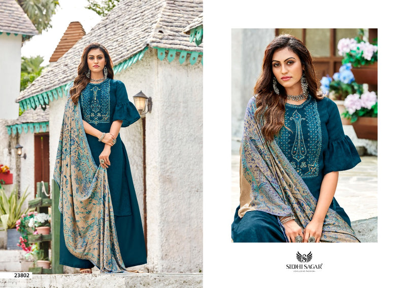 Siddhi Sagar Zainab Pure Pashmina with Self Embroidery Work  Salwar Kameez