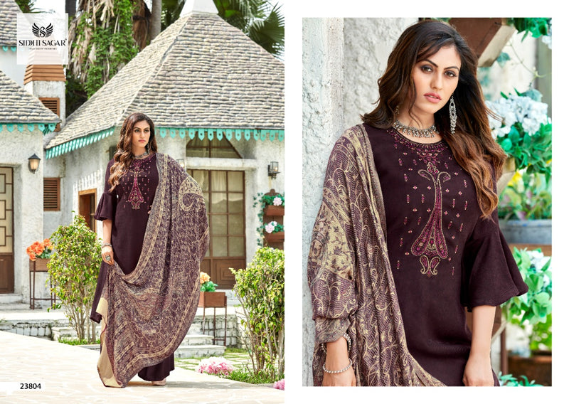 Siddhi Sagar Zainab Pure Pashmina with Self Embroidery Work  Salwar Kameez