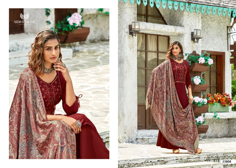 Siddhi Sagar Zainab Pure Pashmina with Self Embroidery Work  Salwar Kameez