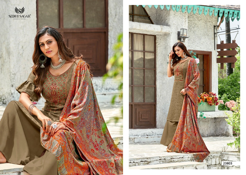 Siddhi Sagar Zainab Pure Pashmina with Self Embroidery Work  Salwar Kameez