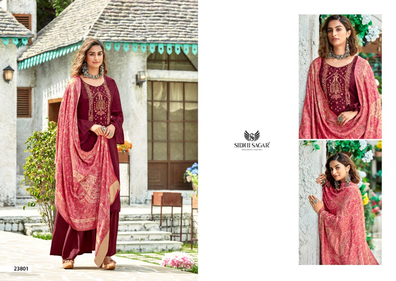 Siddhi Sagar Zainab Pure Pashmina with Self Embroidery Work  Salwar Kameez