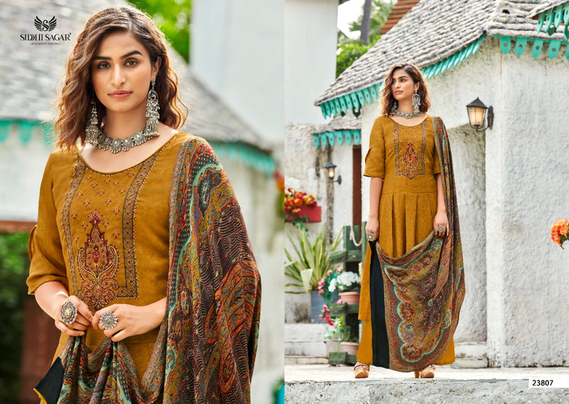 Siddhi Sagar Zainab Pure Pashmina with Self Embroidery Work  Salwar Kameez