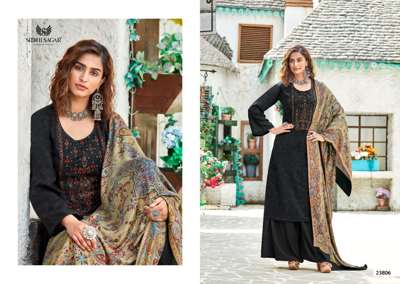 Siddhi Sagar Zainab Pure Pashmina with Self Embroidery Work  Salwar Kameez