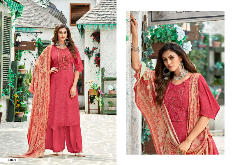 Siddhi Sagar Zainab Pure Pashmina with Self Embroidery Work  Salwar Kameez